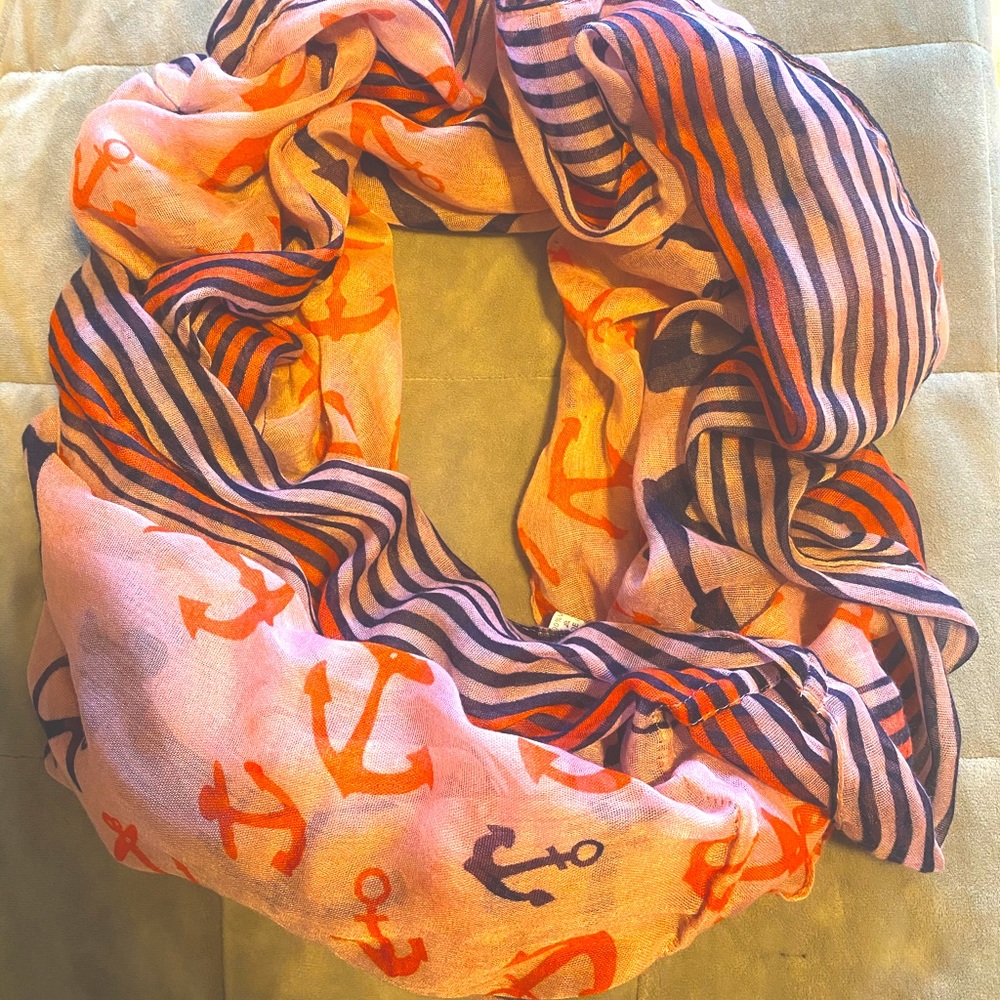 Stunning Striped Anchor Scarf
